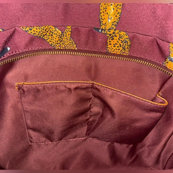 Modcloth Maroon Leopard Print Tote Bag - Picture 6 of 9
